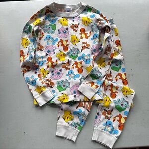 Hanna Andersson Organic Cotton Pokémon Long John Pajamas Set Size 130 (8)